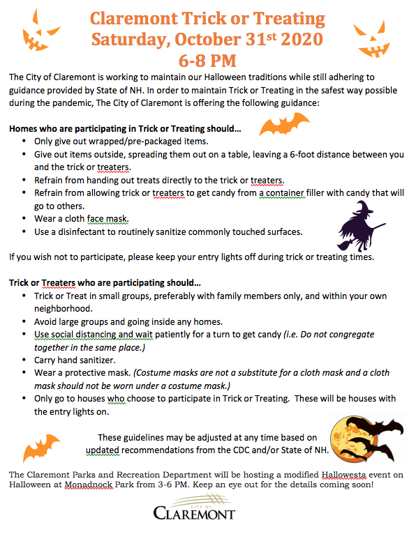 Claremont Halloween Guidelines